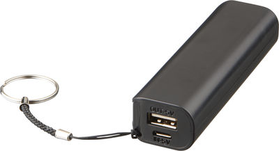 Am image of a Custom Span 1200 mAh Power Bank in Black!