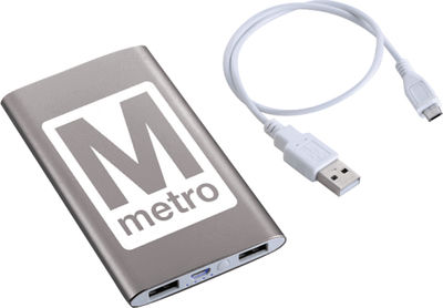 An image of a Custom Sleek Aluminum 4000 mAh Power Bank!