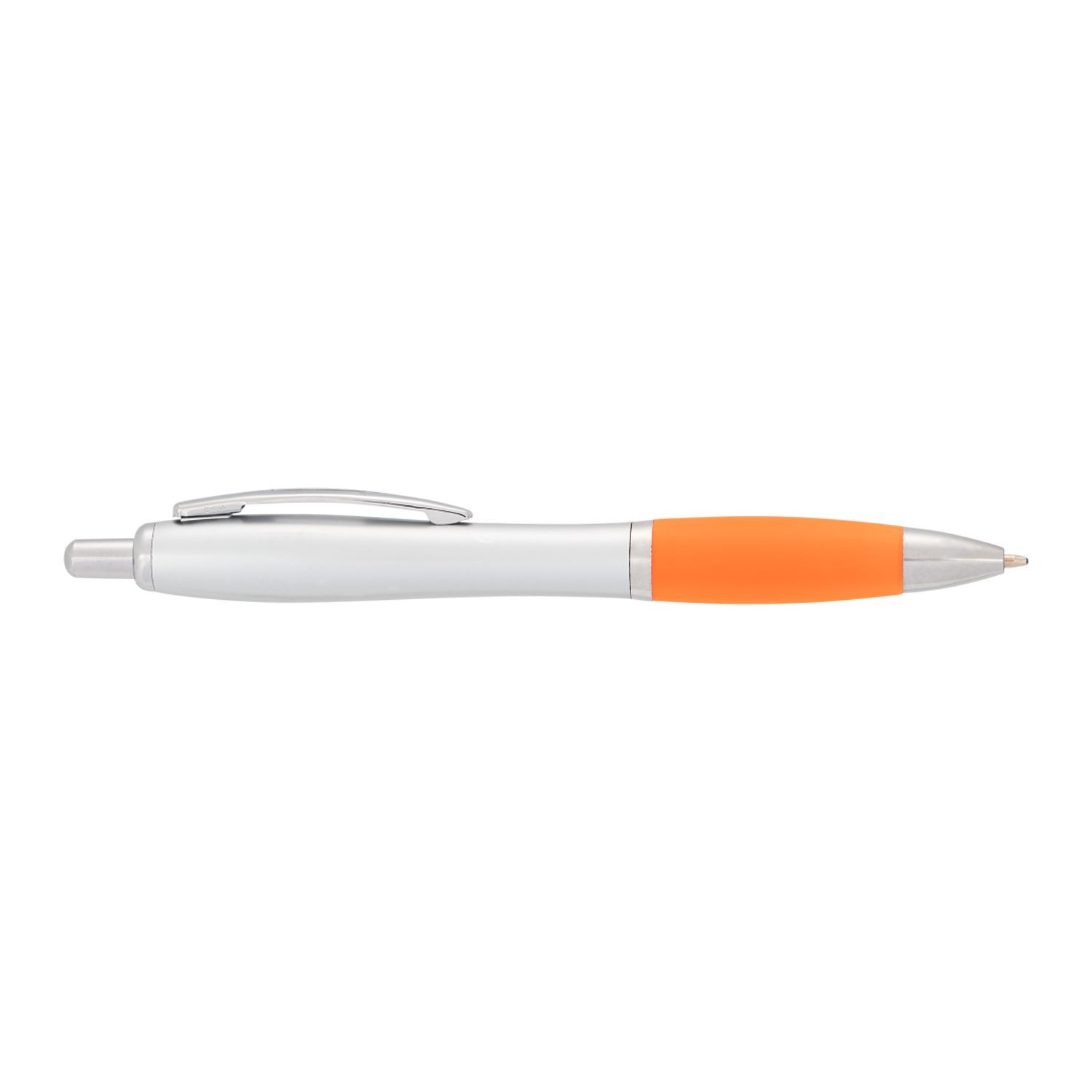 Nash Ballpoint Pen in Silver Barrel w/Orange Grip (SIOR)