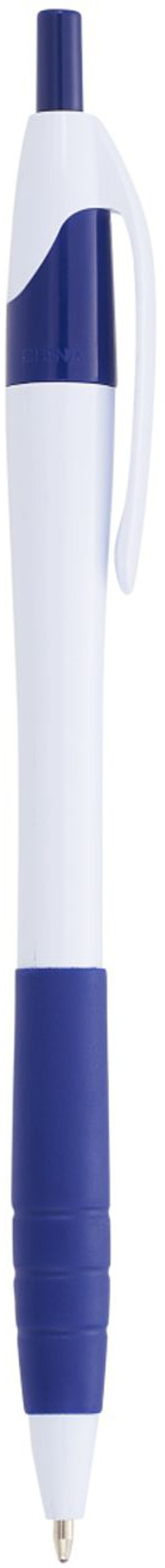 Am image of a Custom Cougar Rubber Grip Ballpoint Pen in Wblue!