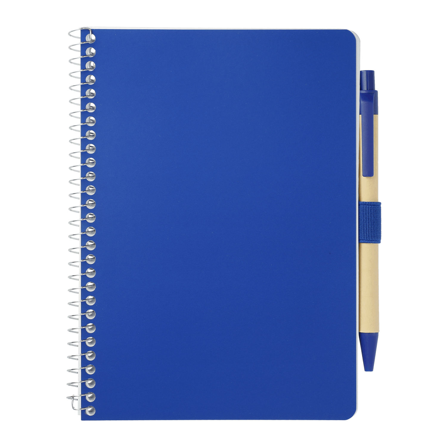 5” x 7” FSC® Mix Spiral Notebook with Pen in Blue