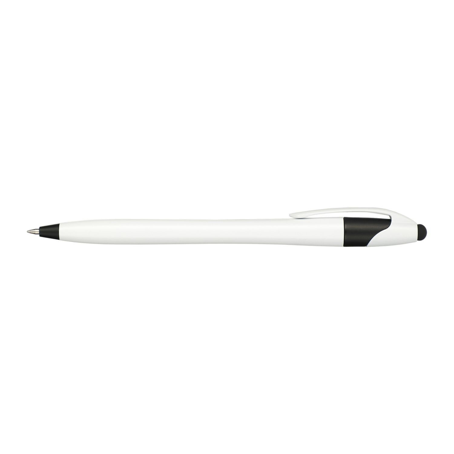 Cougar Gel Stylus Pen in White w/ Black Trim