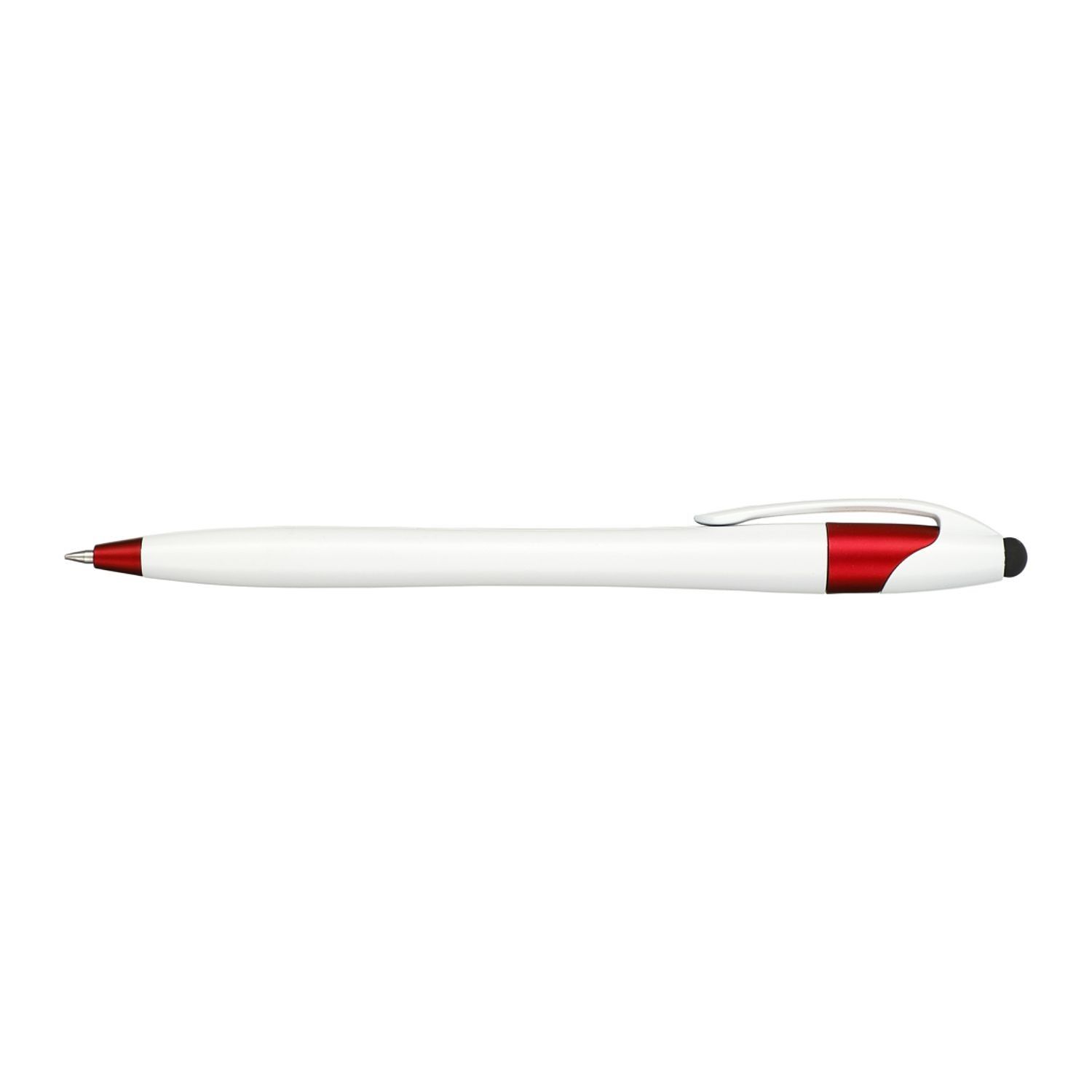 Cougar Gel Stylus Pen in White w/ Red Trim