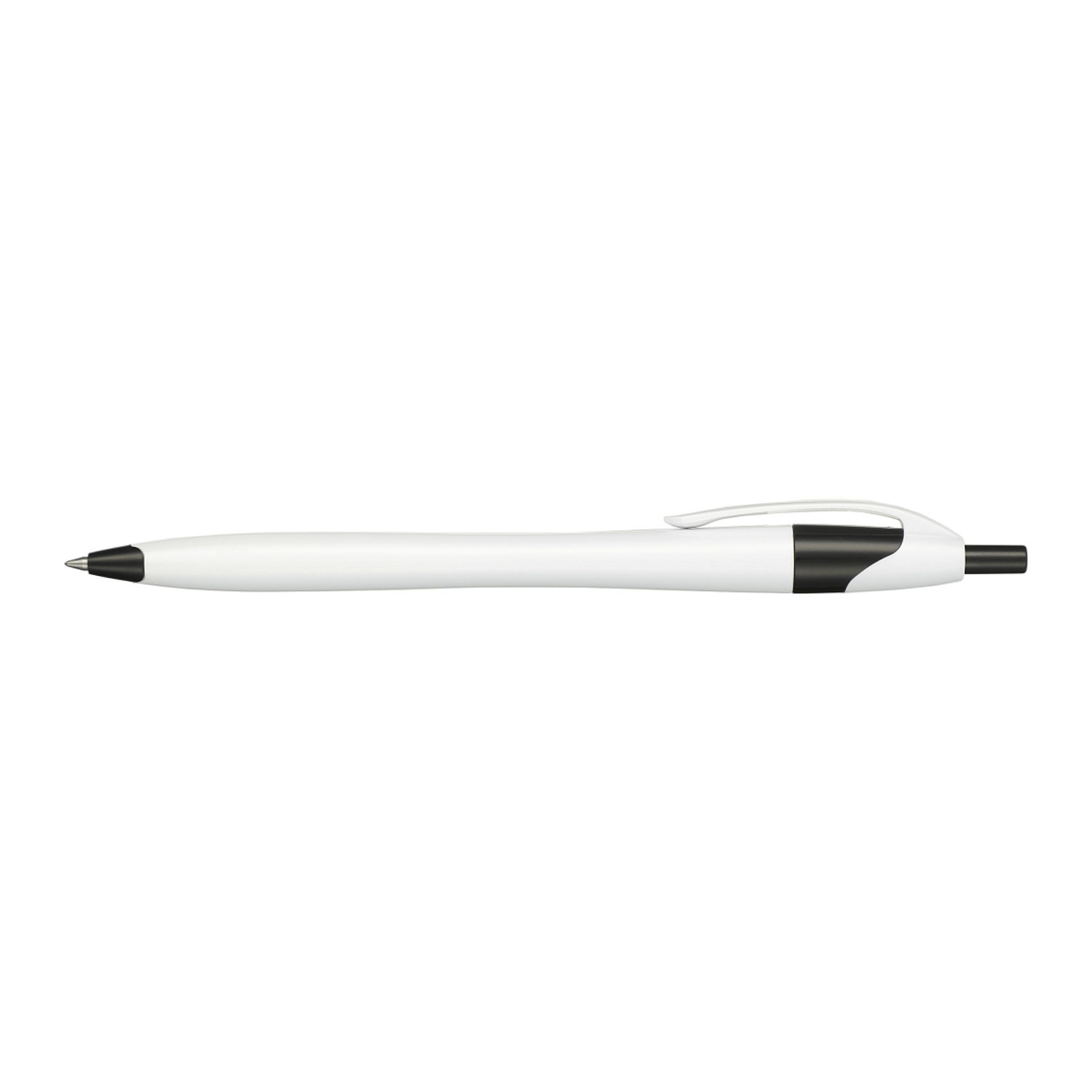Cougar Gel Pen in White w/ Black Trim