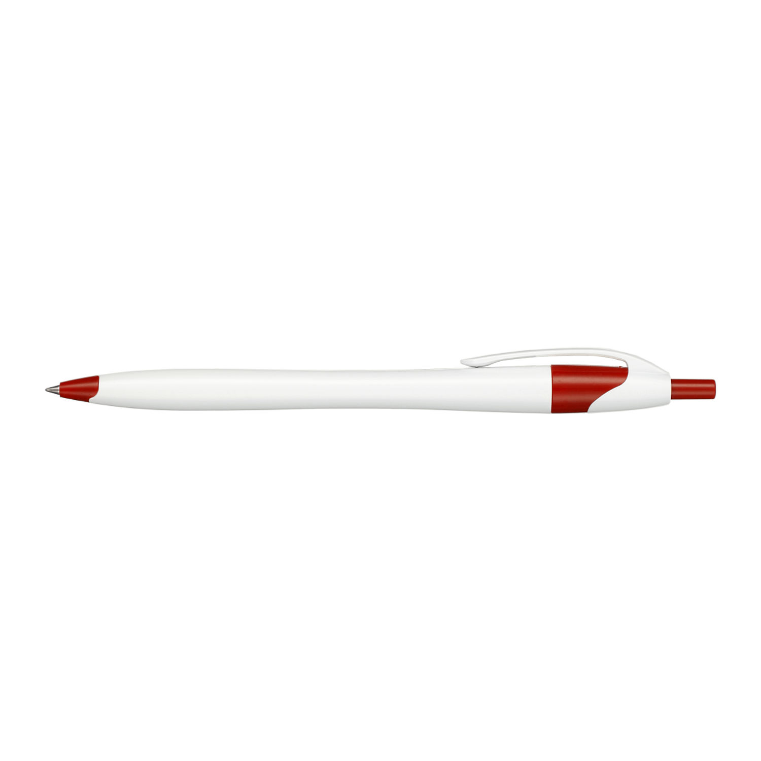 Cougar Gel Pen in White w/ Red Trim