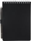 Am image of a Custom 5” x 7” Mineral Stone Field Reporter Notebook with Pen in Black!