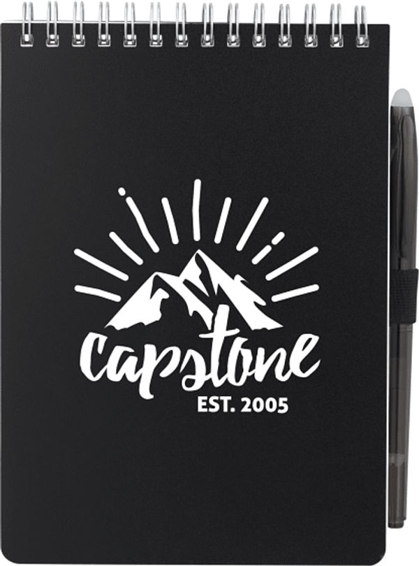 An image of a Custom 5” x 7” Mineral Stone Field Reporter Notebook with Pen!