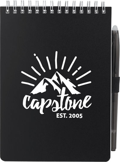 An image of a Custom 5” x 7” Mineral Stone Field Reporter Notebook with Pen!