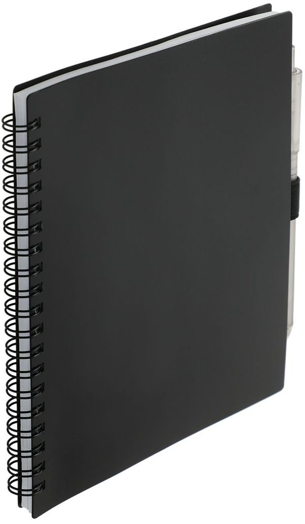An image of a Custom 5.5” x 7” FSC Recycled Spiral Notebook with RPET Pen!