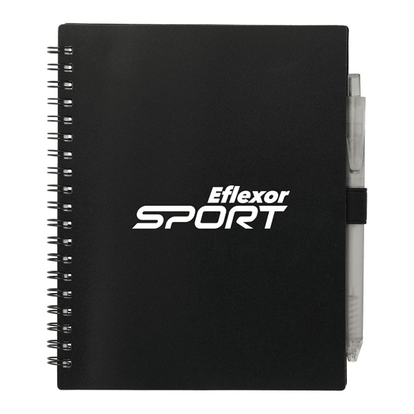 5.5” x 7” FSC Recycled Spiral Notebook with RPET Pen