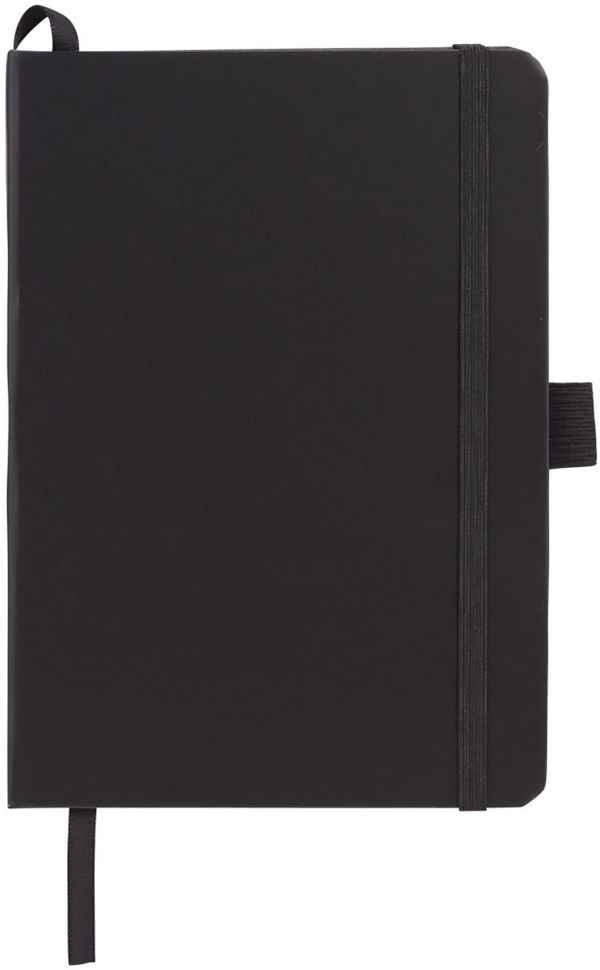 Am image of a Custom 5” x 7” FSC Mix Prism Notebook in Black!