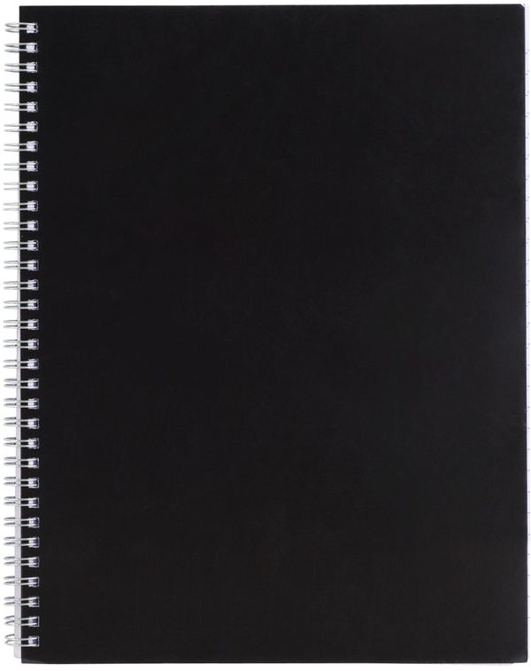 Am image of a Custom 8.5 x 11 in FSC Mix Remark 1 Subject Notebook in Black!