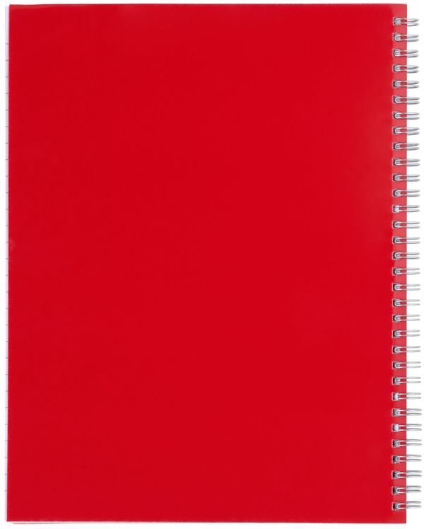 Am image of a Custom 8.5 x 11 in FSC Mix Remark 1 Subject Notebook in Red!