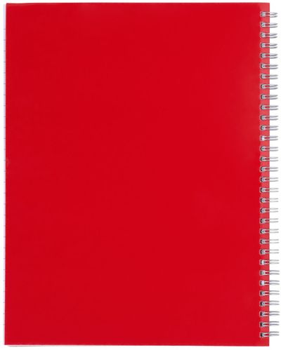 Am image of a Custom 8.5 x 11 in FSC Mix Remark 1 Subject Notebook in Red!