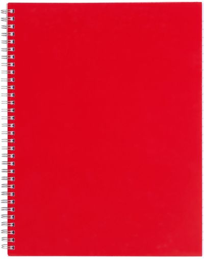 Am image of a Custom 8.5 x 11 in FSC Mix Remark 1 Subject Notebook in Red!