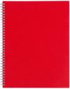 Am image of a Custom 8.5 x 11 in FSC Mix Remark 1 Subject Notebook in Red!