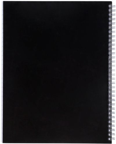 Am image of a Custom 8.5 x 11 Remark FSC Recycled 5 subject Notebook in Black!