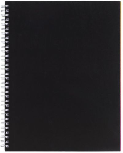 Am image of a Custom 8.5 x 11 Remark FSC Recycled 5 subject Notebook in Black!