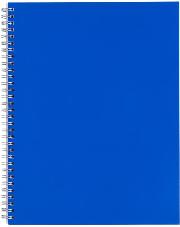 Am image of a Custom 8.5 x 11 Remark FSC Recycled 5 subject Notebook in Blue!
