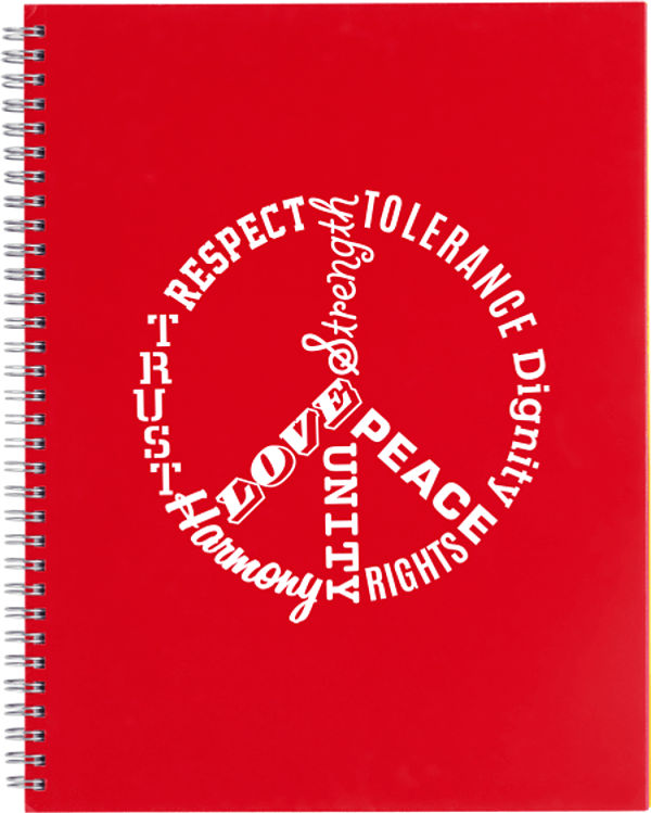 An image of a Custom 8.5 x 11 Remark FSC Recycled 5 subject Notebook!