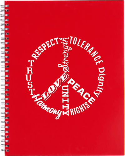 An image of a Custom 8.5 x 11 Remark FSC Recycled 5 subject Notebook!