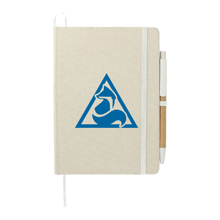 5" x 7" Organic Cotton Bound Notebook w Pen