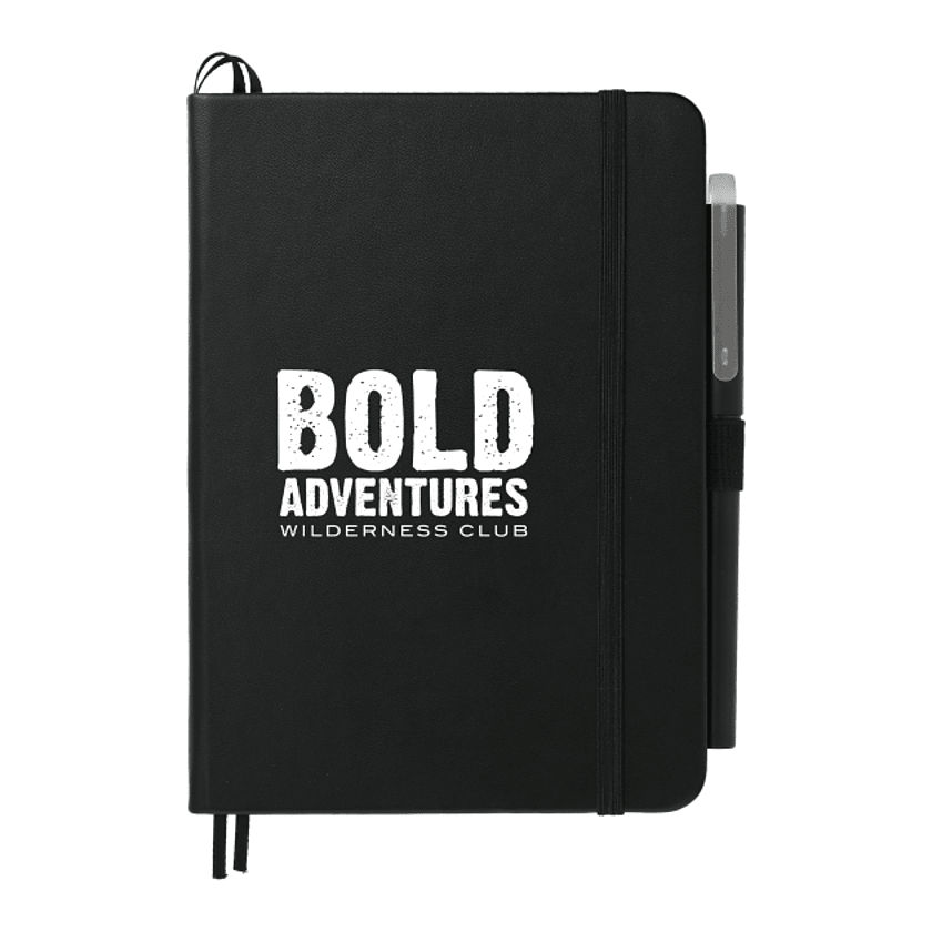 5in x 7in Bulleting Bound Notebook with Pen