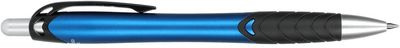 Am image of a Custom Incline Recycled ABS Gel Pen in Blue!