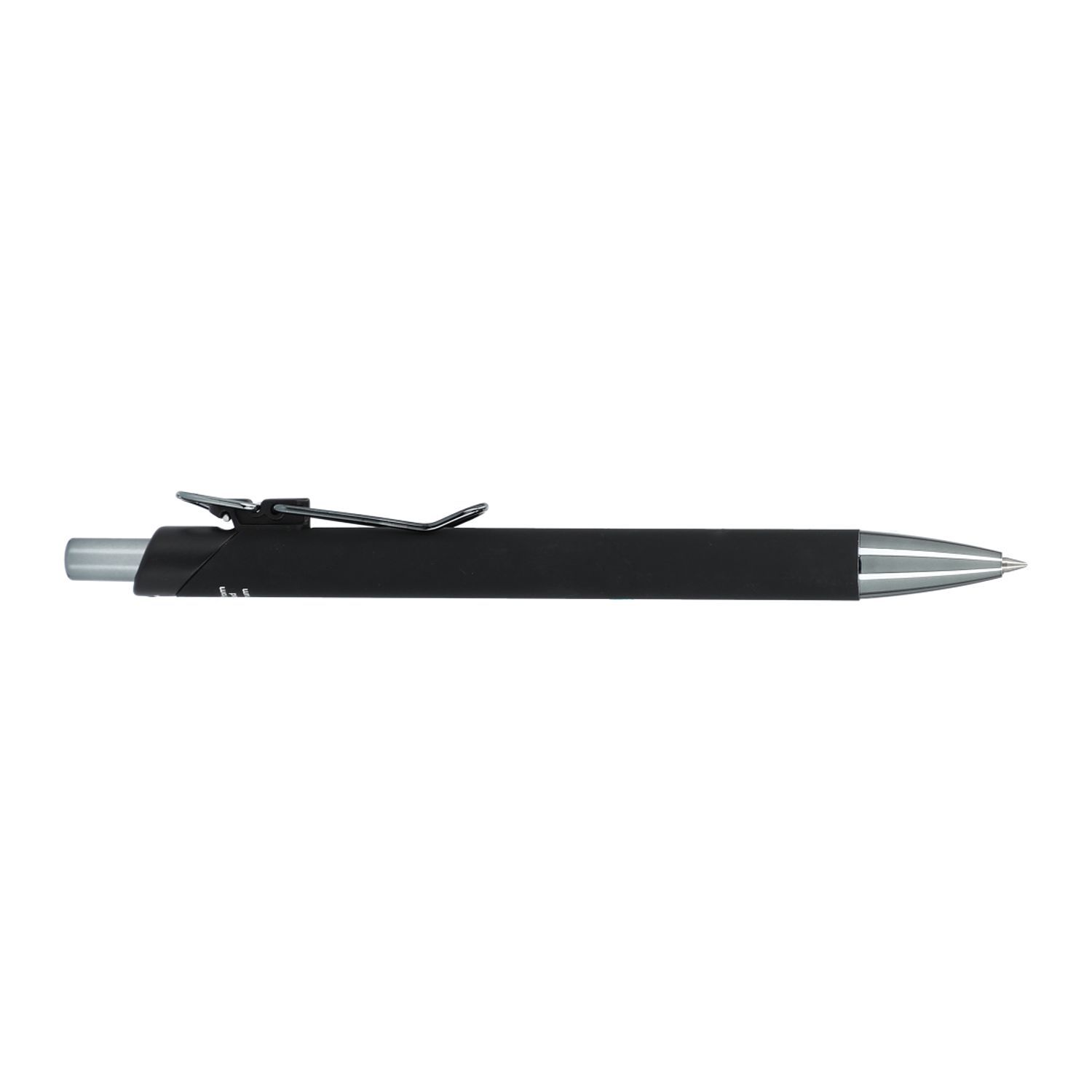Metallic Recycled Aluminum Soft Touch Gel Pen in Black