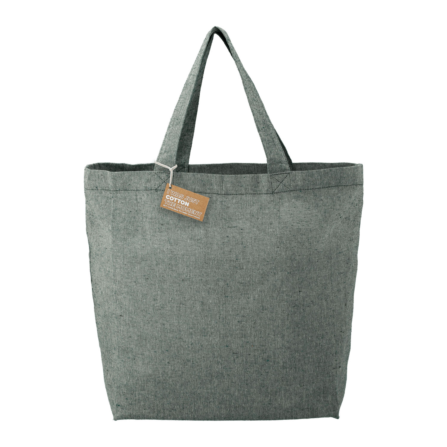 Recycled 5oz Cotton Twill Grocery Tote in Dark Green