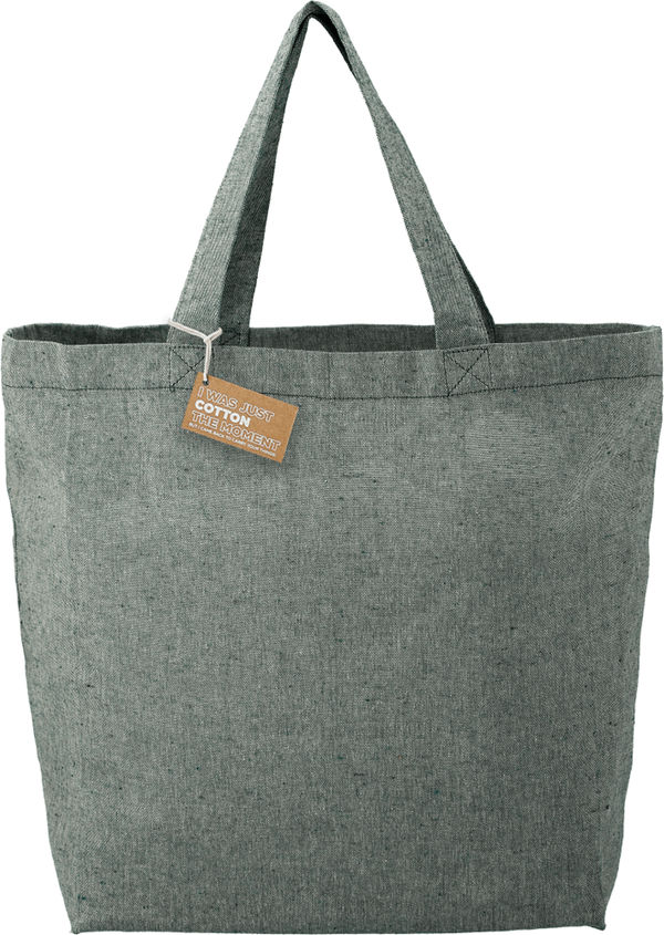An image of a Custom Recycled 5oz Cotton Twill Grocery Tote in Dark Green!