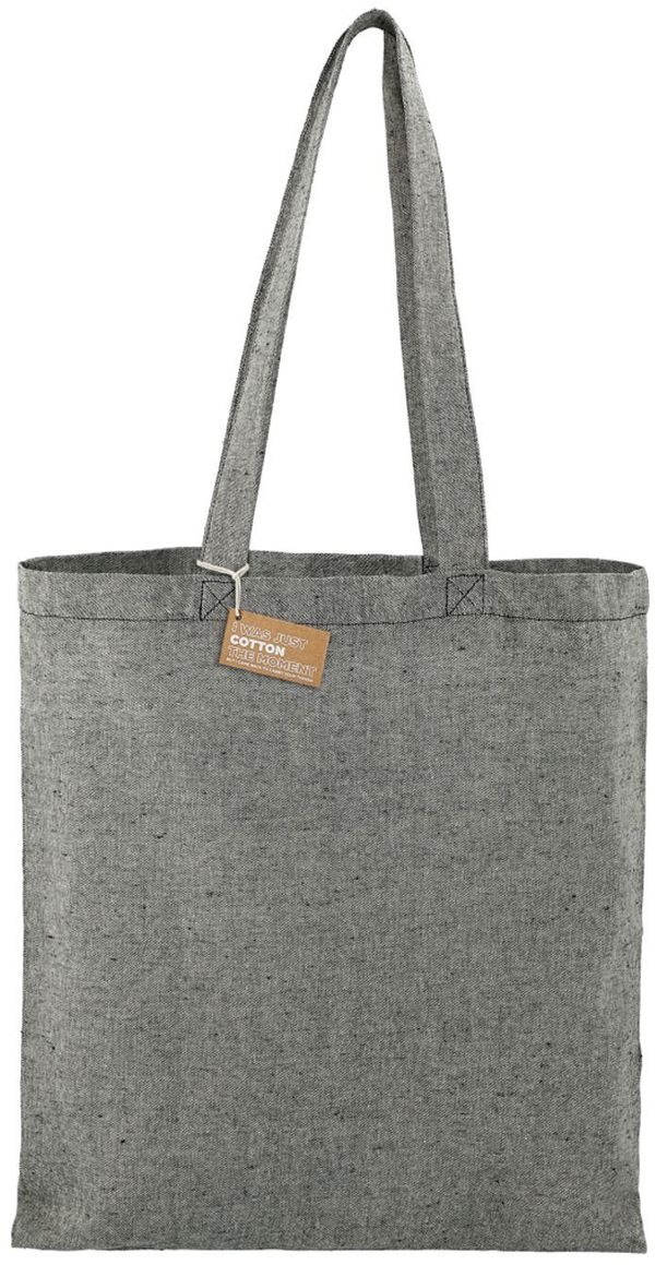 Am image of a Custom Recycled 5oz Cotton Twill Tote in Black!