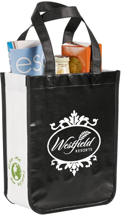An image of a Custom Gloss Laminated Non Woven Gift Tote!