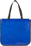 Am image of a Custom Gloss Laminated Non Woven Shopper Tote in Royal!