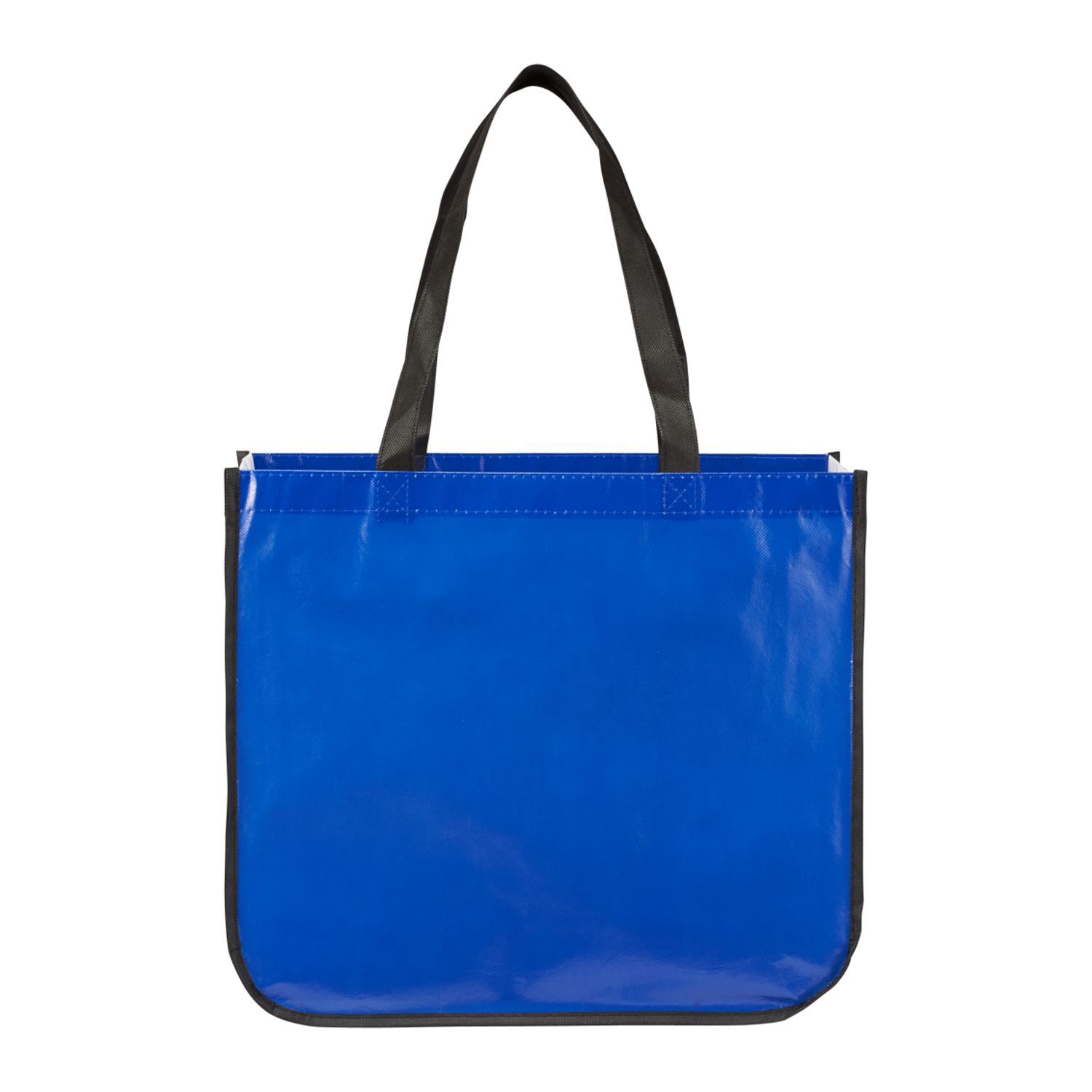 Gloss Laminated Non Woven Shopper Tote in Royal