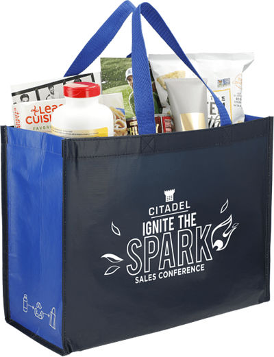 An image of a Custom RPET Laminated Matte Shopper Tote!