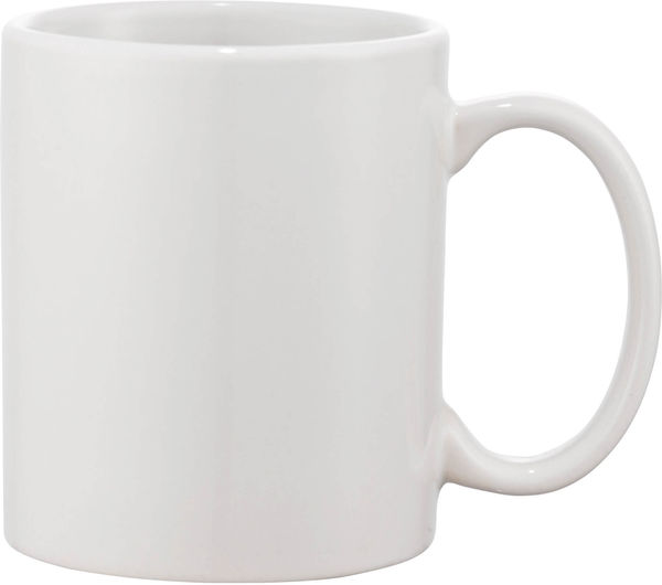 Am image of a Custom Bounty 11oz Ceramic Mug in White!