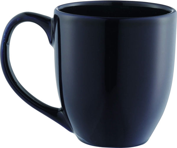 Am image of a Custom Zapata 15oz Ceramic Mug in Navy Blue!