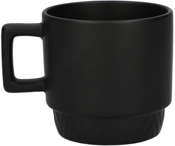 Am image of a Custom Paco 12oz Ceramic Mug in Black!