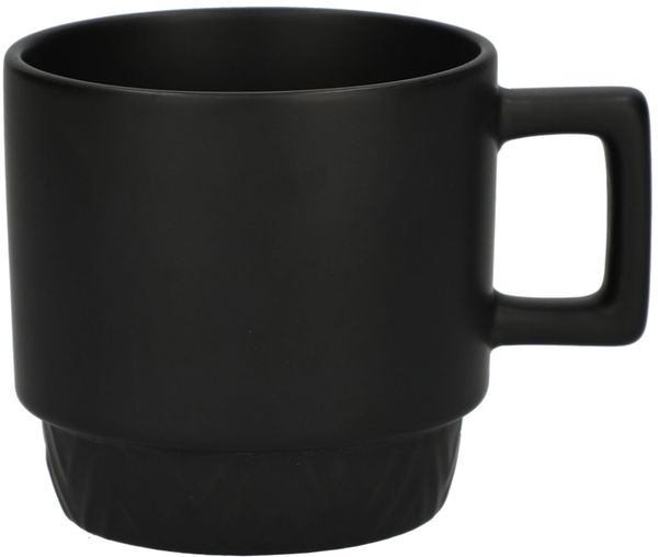 Am image of a Custom Paco 12oz Ceramic Mug in Black!