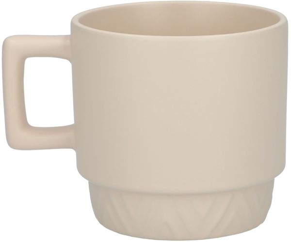 Am image of a Custom Paco 12oz Ceramic Mug in Cream!