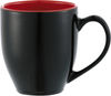 Am image of a Custom Zapata 15oz Ceramic Mug Electric in Black w/ Red Trim!