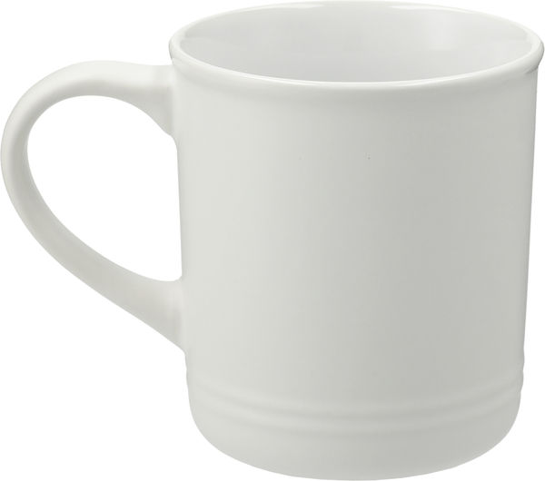 Am image of a Custom Bronx 12oz Ceramic Mug in White!