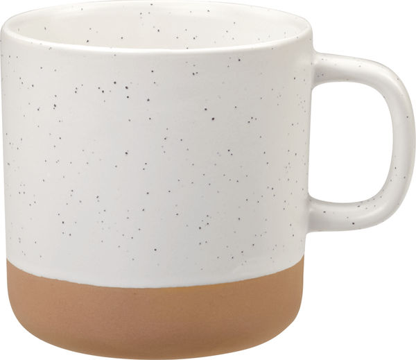 Am image of a Custom Santos 12oz Ceramic Mug in White!