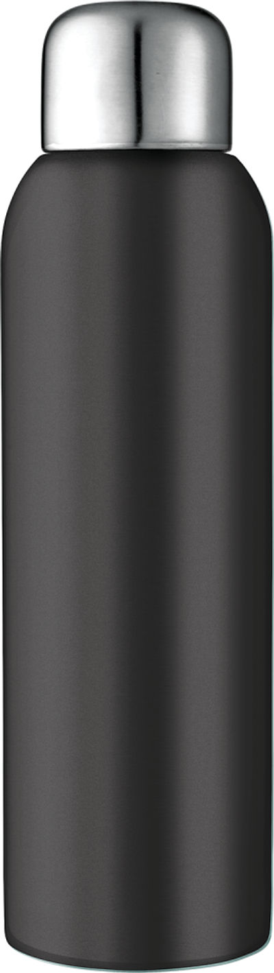 Am image of a Custom Guzzle 28oz Stainless Sports Bottle in Black!