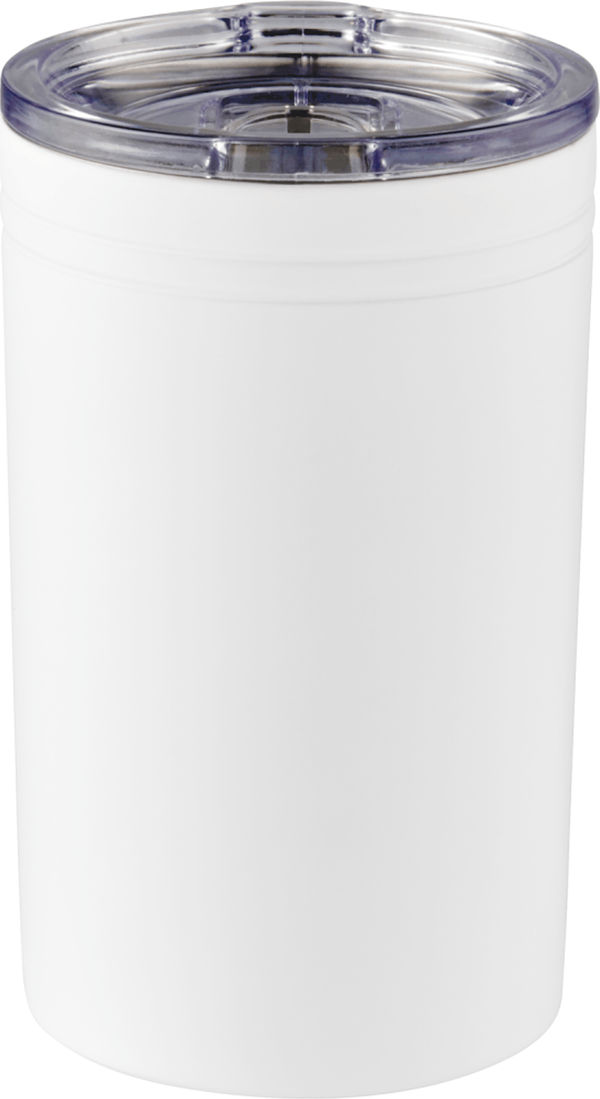Am image of a Custom Sherpa 11oz Vacuum Tumbler & Insulator in White!