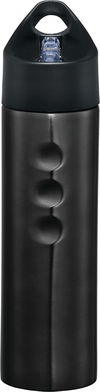 Am image of a Custom Troika 25oz Stainless Sports Bottle in Black!