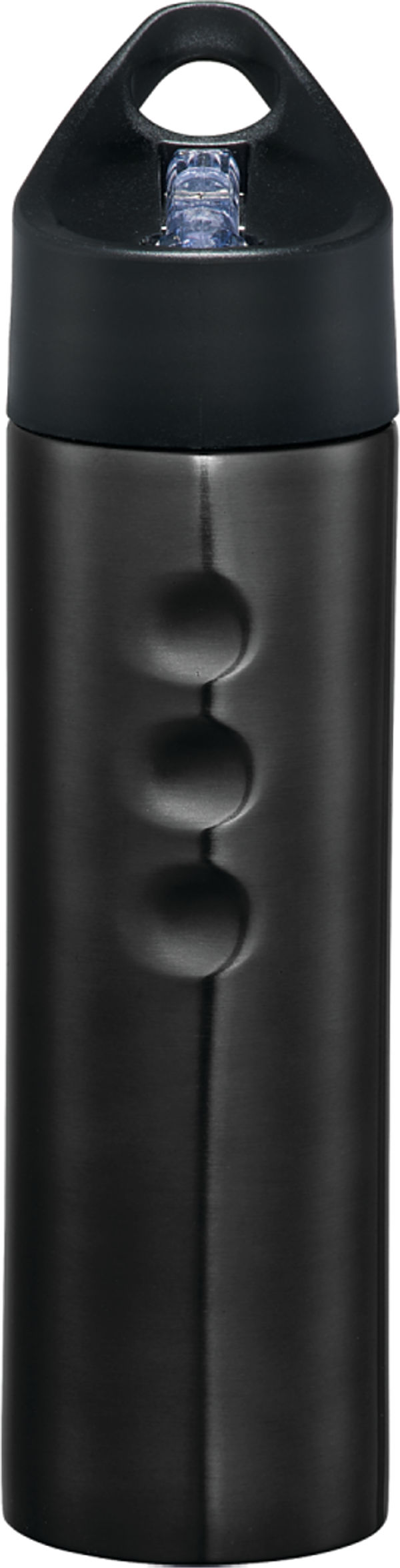 Am image of a Custom Troika 25oz Stainless Sports Bottle in Black!