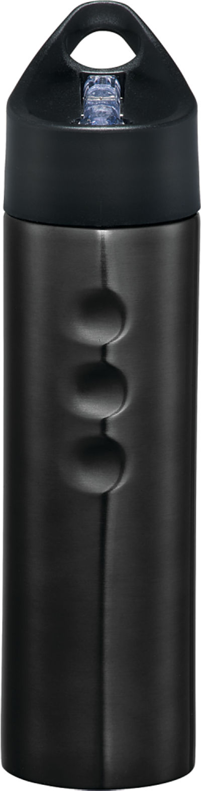Am image of a Custom Troika 25oz Stainless Sports Bottle in Black!