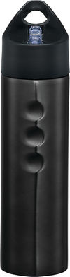 Am image of a Custom Troika 25oz Stainless Sports Bottle in Black!